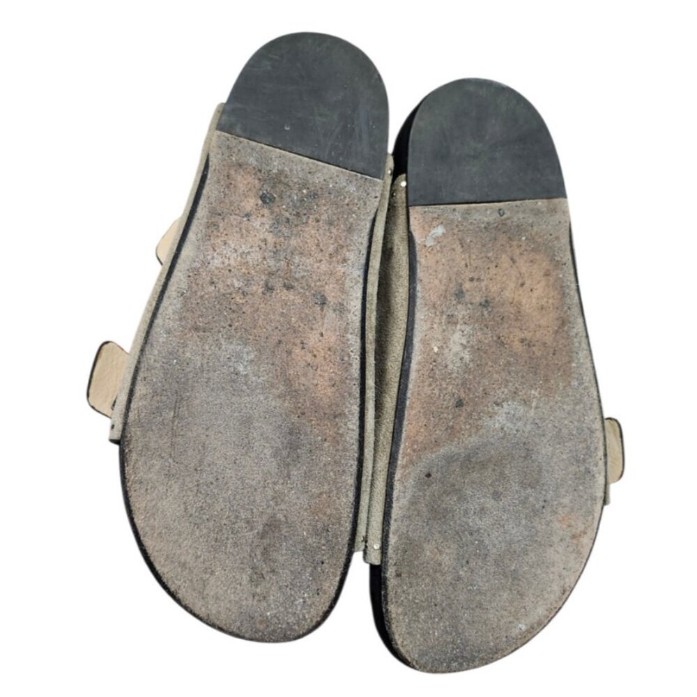 Isabel Marant Suede Studded Slide Sandals Double Buckle Taupe EU 36 - Picture 11 of 15